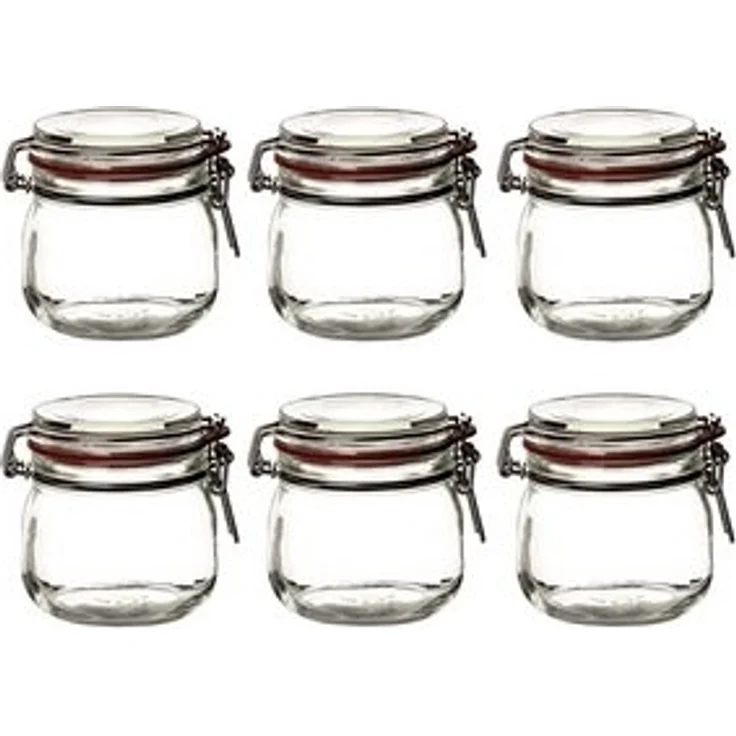 BigDean 6er Set Drahtbügelgläser 600ml - Einmachgläser mit Bügelverschluss - Made in Germany - Einweckgläser, Bügelverschlussgläser, transparent, rund – Bild 6