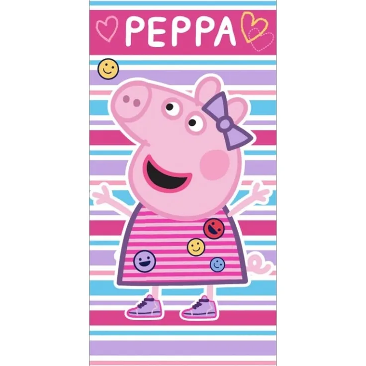 Peppa Wutz Pig Happy Strandtuch Handtuch Badetuch 70x140 cm