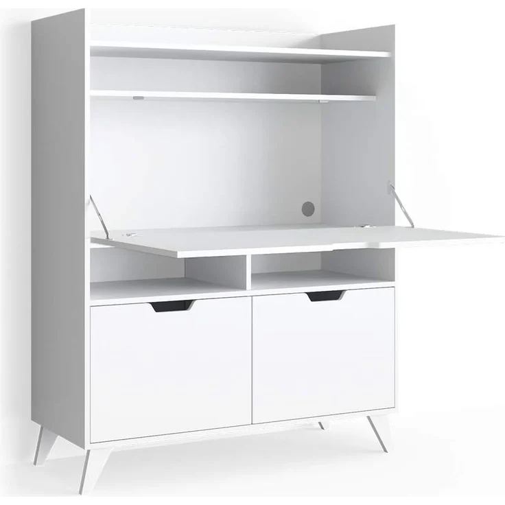 Sekretär Schreibtisch Berdi Weiß 110 x 45 cm Vicco – Bild 1