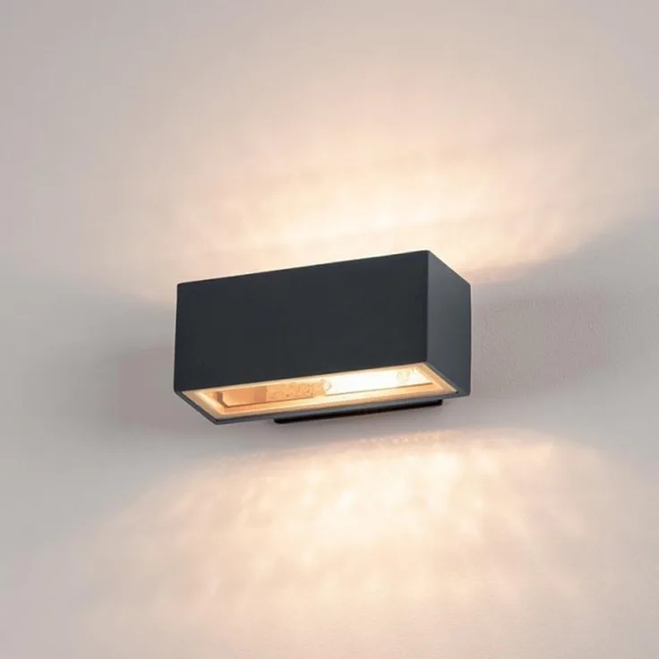 SLV No. 232485 BOX R7s Wandleuchte eckig anthrazit R7s max. 80W up-down