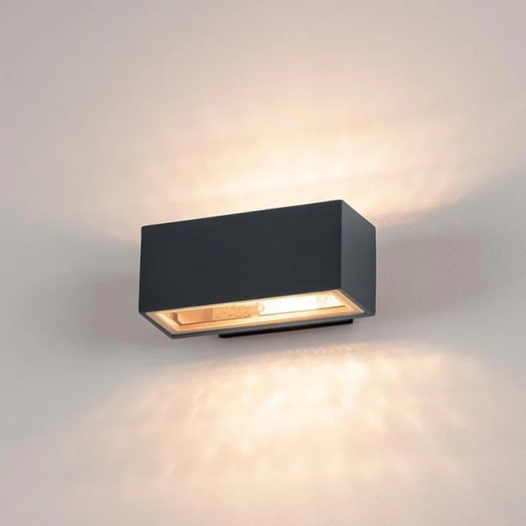 SLV No. 232485 BOX R7s Wandleuchte eckig anthrazit R7s max. 80W up-down – Bild 1