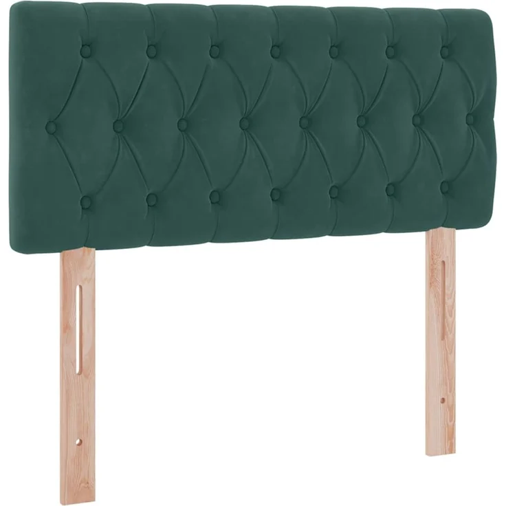 vidaXL Aufbewahrungsbett mit Kopfteil Dunkelgrün 90 x 190 cm Samt 3370788 – Bild 9