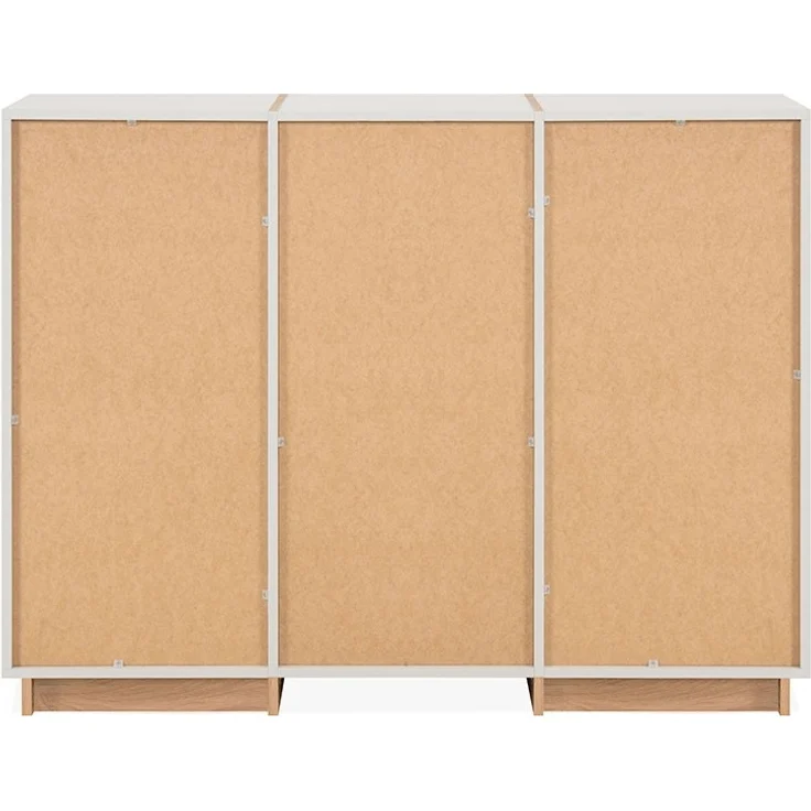 Calicosy Sideboard 2 Türen und 3 Schubladen Dekor Weiß und Holz B125 cm - SPLIT - Weiß – Bild 7
