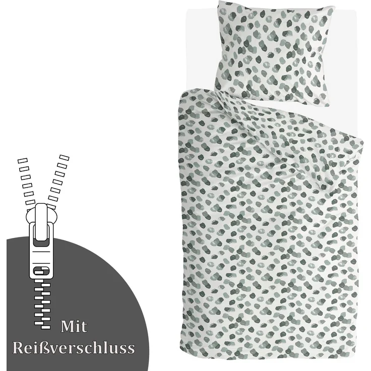 Bettwäsche-Set (135x200cm) - Byrklund Spotty Animal Green – Bild 3
