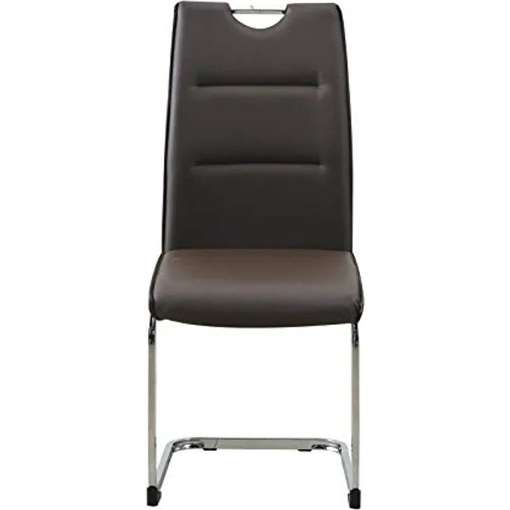 HTI-Line Esszimmerstuhl Schwingstuhl 4er Set PU braun DannyC (Set, 4 St), Freischwinger Esszimmerstuhl Kunstleder – Bild 4