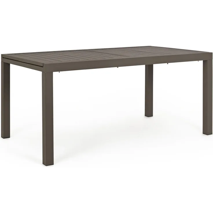 Gartentisch Edila aus Aluminium, ausziehbar, modern, braun, für 8–10 Personen, wetterfest