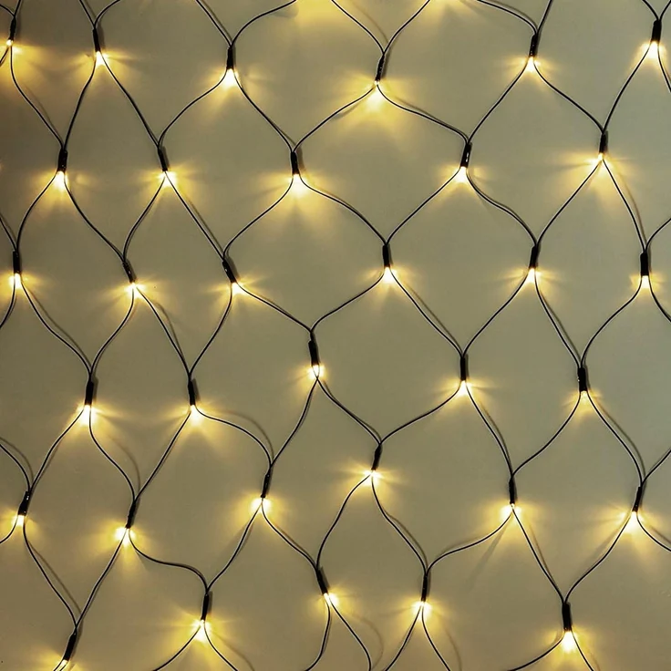 240er LED Lichternetz Lichterkette Außen Innen Kabel grün Partylicht warmweiß – Bild 1