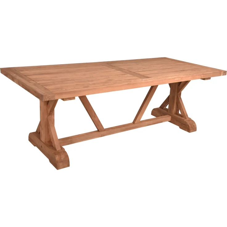 Garten-Sitzgruppe NOLAN 3-tlg. - Teak, Braun | Gartenmöbel-Set Gartengarnitur Garten-Essgruppe mit Stühlen und Esstisch – Bild 3