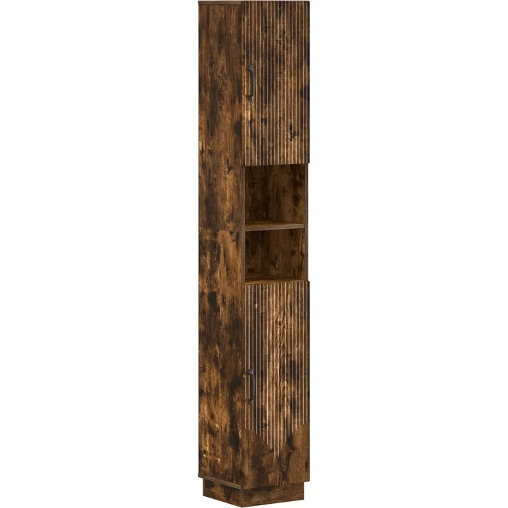 vidaXL 4-teiliges Badezimmer-Schrank-Set HOORN Raucheiche 3417959 – Bild 6