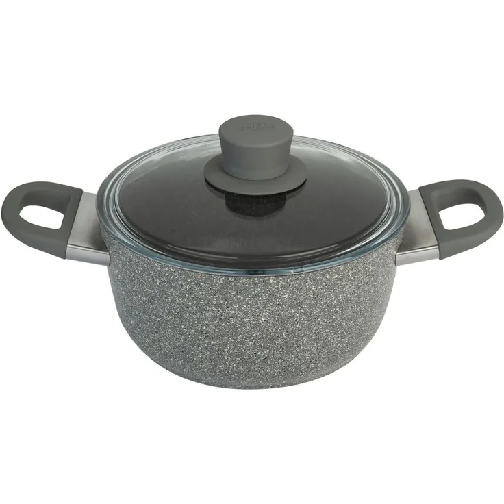 BALLARINI Murano Kochtopf mit Glasdeckel 20 cm, Aluminium