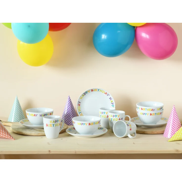 Happy Birthday, Frühstücksset 12-tlg (mo) – Bild 2