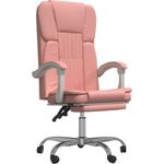 vidaXL Bürostuhl mit Liegefunktion Rosa Kunstleder, Drehbar [349623]