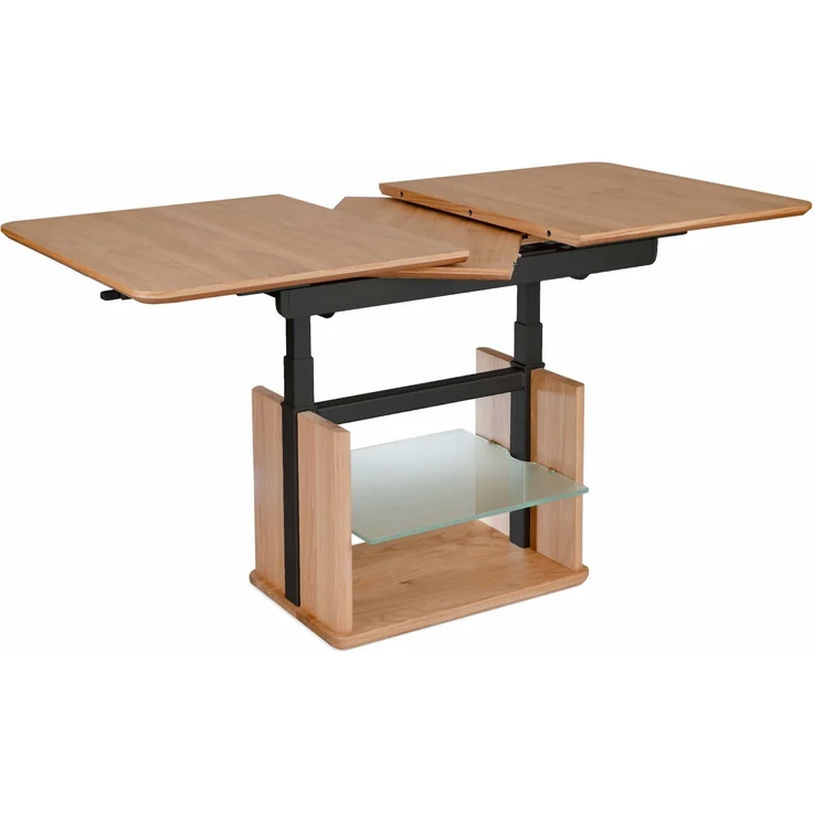 Couchtisch höhenverstellbar und ausziehbar Cissy 120x54x70 Wildeiche – Bild 2
