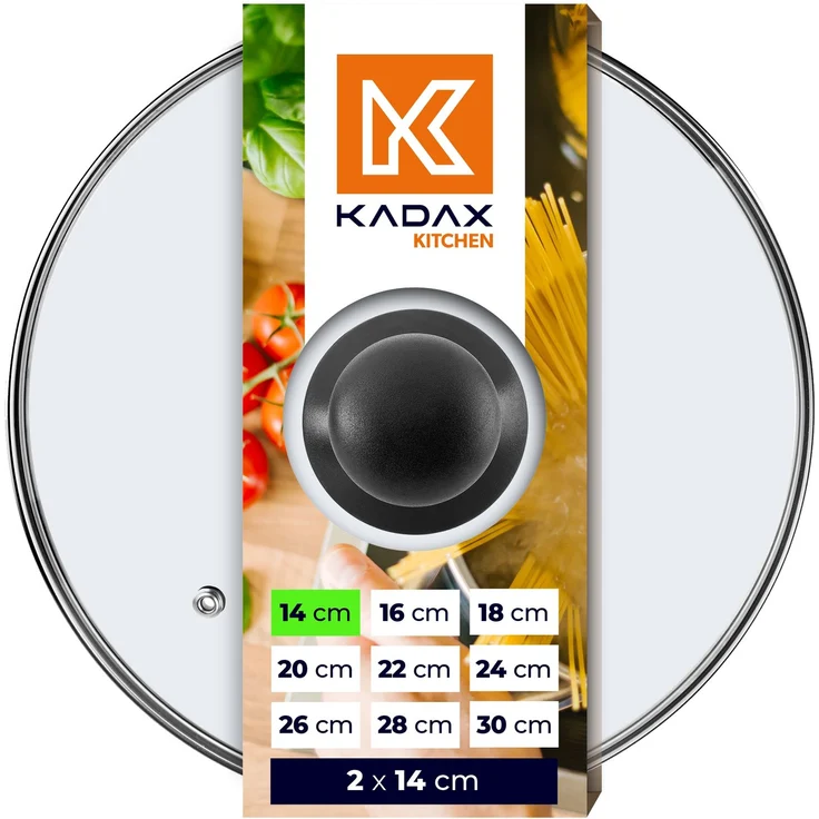 KADAX Glasdeckel 14cm hitzebeständig Universal 2 Stk – Bild 3