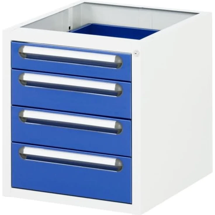 Rau Unterbaucontainer 480x600x545mm 4xSchublade lichtgrau/enzianblau