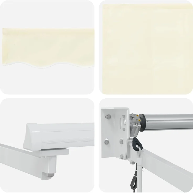 vidaXL Elektrische ausziehbare Markise Creme 3 x 2,5 m 3419931 – Bild 6