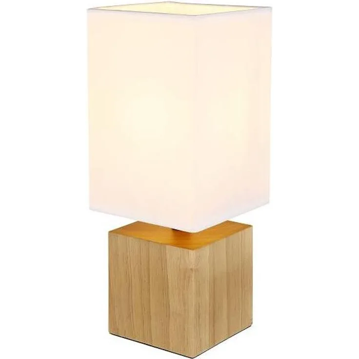 Valentino Tischleuchte Holz Naturfarben, 1X E27