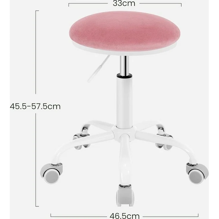 EUGAD Barhocker, Schminkstuhl höhenverstellbar drehbar, runder Hocker 360° drehbar – Bild 2