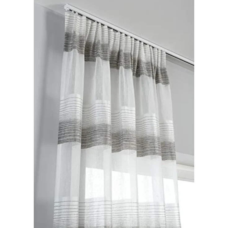 Aluminium-Vorhangschienen-Set Luna 1-Lauf Weiß – Bild 5