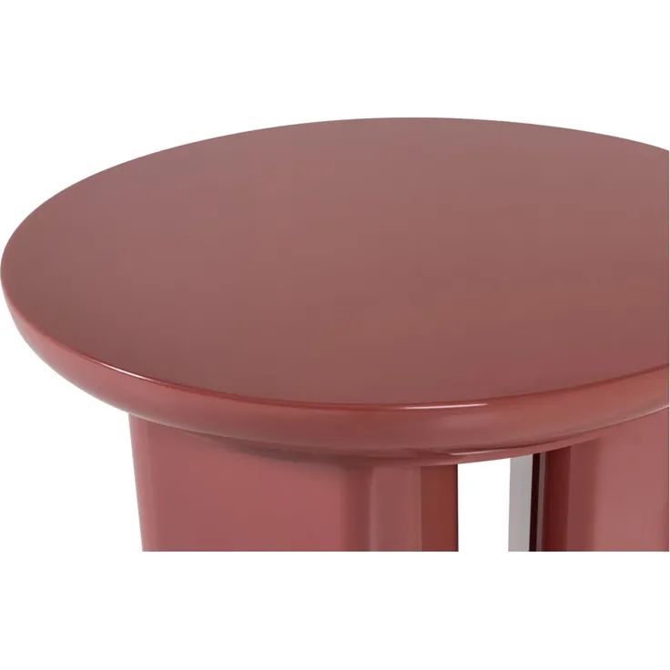 Beistelltisch Orivo - MDF & Holzfurnier Rot / Rosa, Ø 40 cm – Bild 3