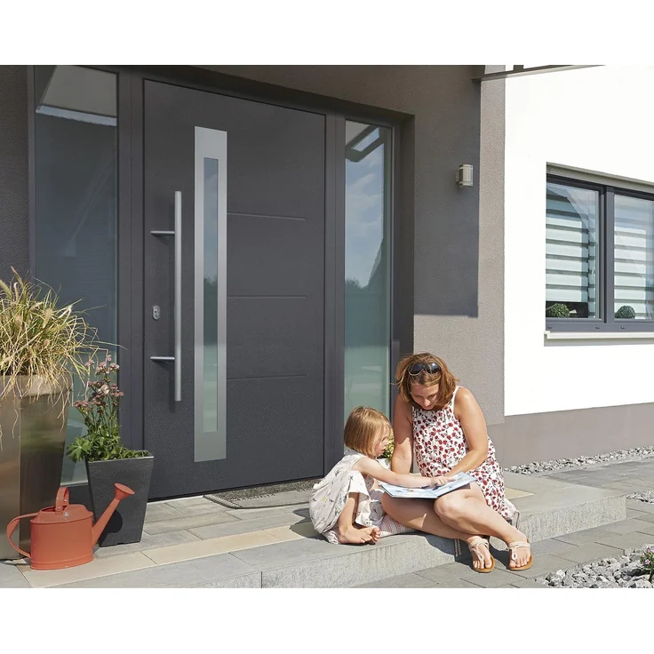 Hörmann Ecostar Haustür "ISOPRO IP 780S", anthrazit metallic (CH 703), 110 x 210 cm (B x H),DIN Links – Bild 2