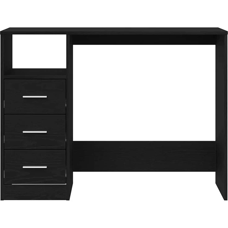 vidaXL Schreibtisch mit Schubladen Schwarz Eichen-Optik 102x50x76 cm 861993 – Bild 5