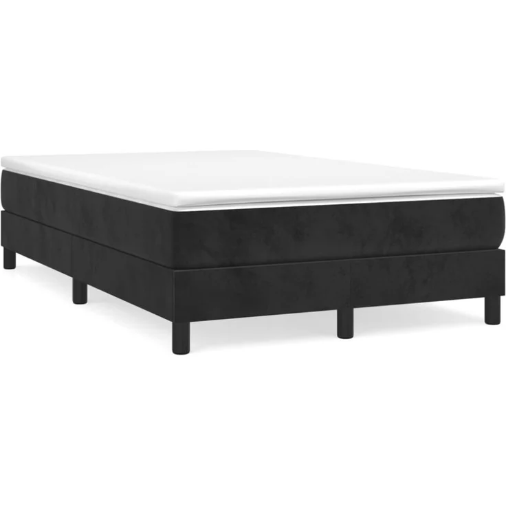 Polsterbett Stoff Schwarz 120x200 cm Samt – Bild 6