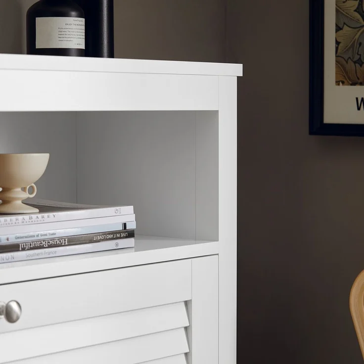 SoBuy FSR152-W Schuhschrank, MDF, Lackiert, Weiß, 80 x 108 x 25 cm – Bild 6