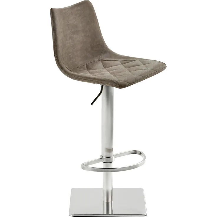 Livetastic Barhocker Schlamm, Holz-Metall-Textil, 360° drehbar, abwischbar, 43x85-110x50 cm