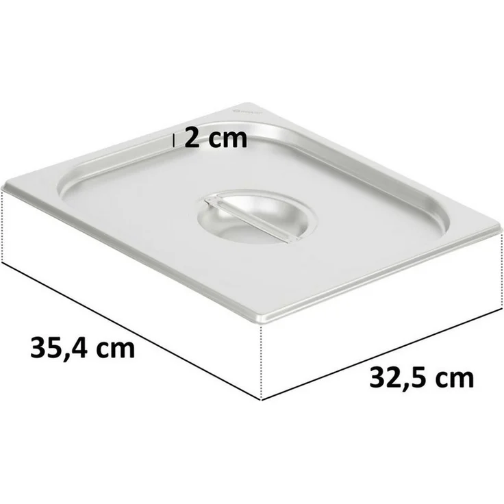 Mahlzeit Thermobehälter GN Behälter 2/3 mit Deckel, Höhe 65 mm, Edelstahl Wärmebehälter, Edelstahl, (Set, 2-tlg, 1x 2/3 GN Behälter mit Deckel(65 mm), für Chafing Dish – Bild 2