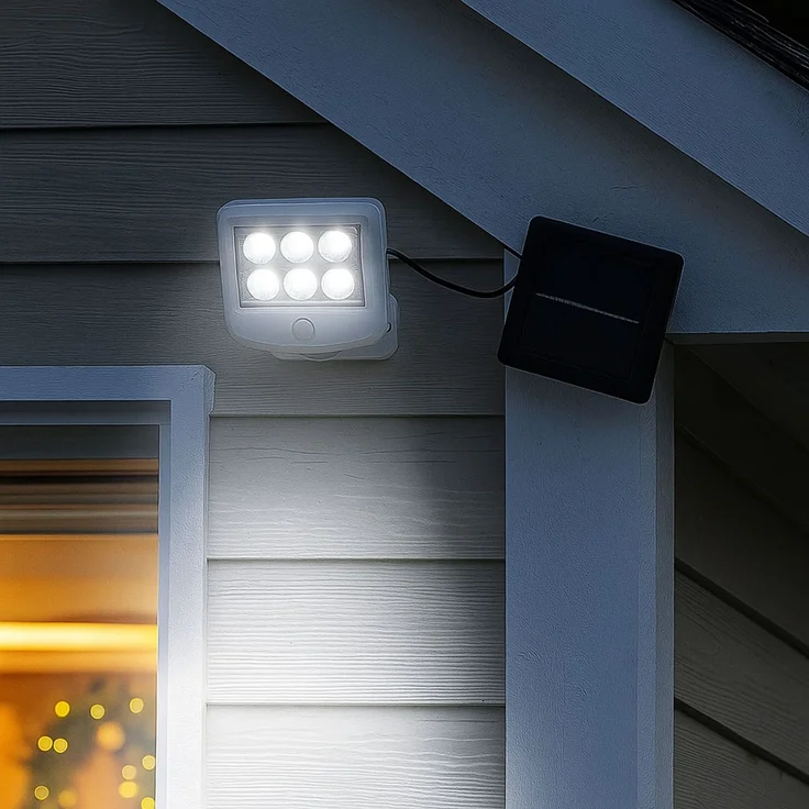 LED Solarleuchte, weiß, beweglicher Spot, Bewegungsmelder – Bild 4