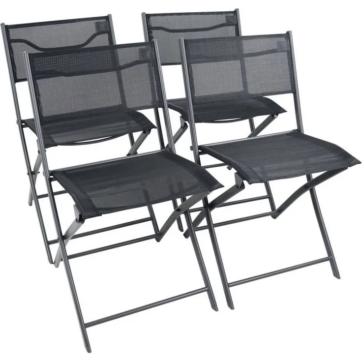 VCM Gartenstuhl Sumila 920263 Schwarz H. 79 x B. 45 x T. 46 cm