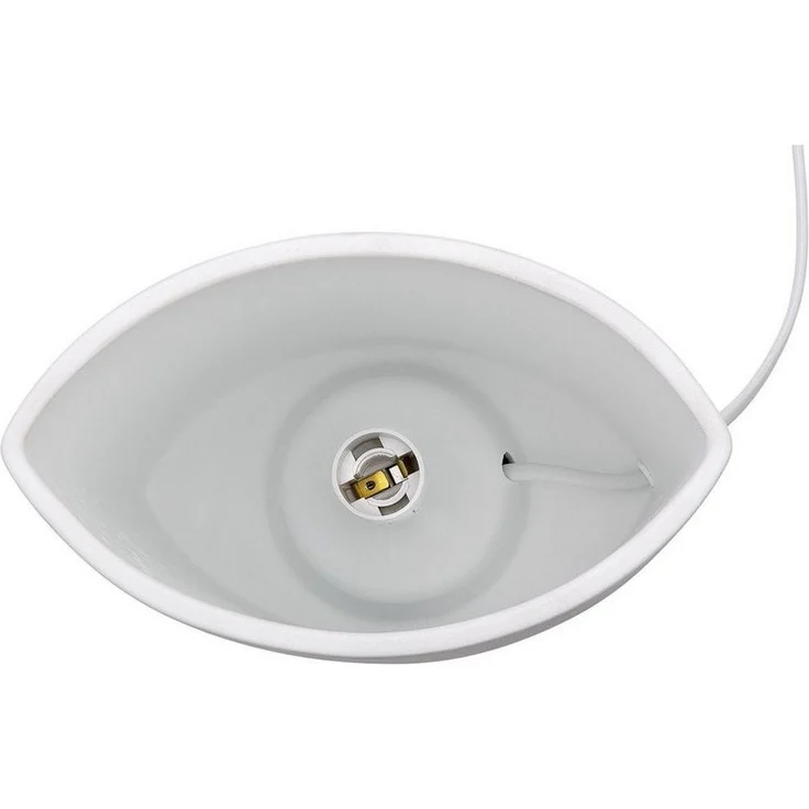 GILDE Tischleuchte Porzellan Lampe Ellipse Hirsch weiß 26cm – Bild 2