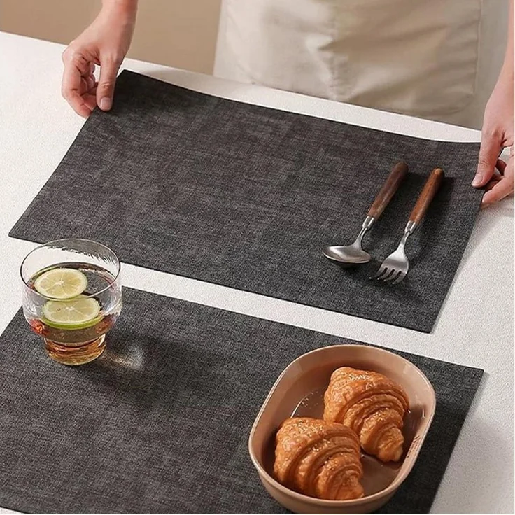 Youyijia Platzset Tischsets Abwaschbar – Doppelseitige Platzsets aus Kunstleder – Bild 3
