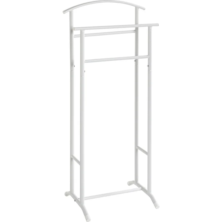 Herrendiener >55303< in weiß, Stahlrohr - 48x107x36cm (BxHxT) – Bild 1
