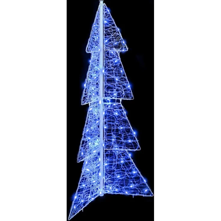 vidaXL Weihnachtsbaum Blau 120 cm Acryl 100 LEDs 42019204 – Bild 5