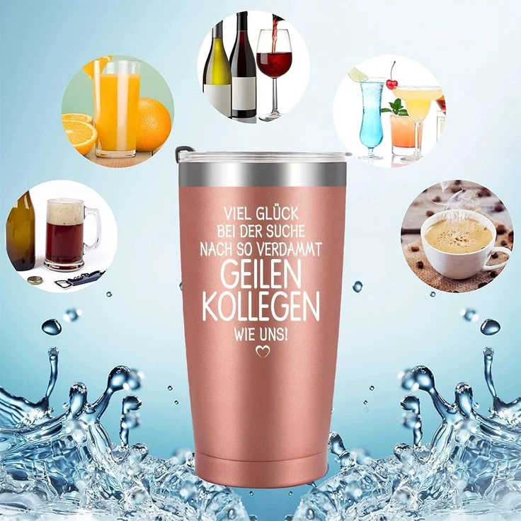 Livole Abschiedsgeschenk Kollegen Jobwechsel - Lustige Tasse 600ml Weinbecher – Bild 4