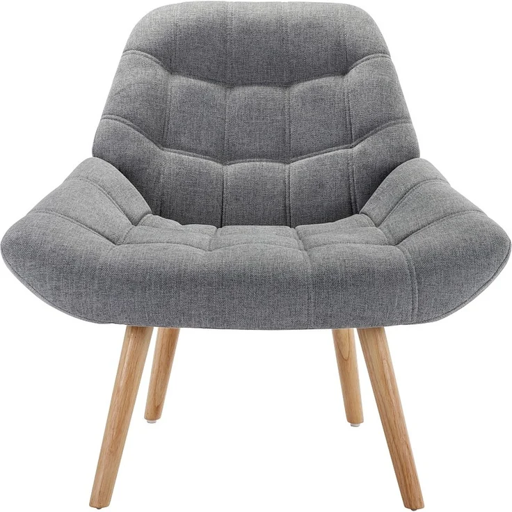 Vente-unique - LUOSTO - Sessel mit gerader Rückenlehne - Holz, Platte - Holz - Grau - 87 x 79 x 83 cm – Bild 3