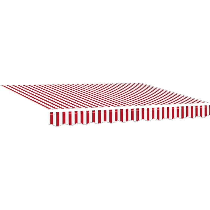 Einziehbare Markise, Sonnenmarkise Rot und Weiß 350x250 cm Stoff – Bild 2