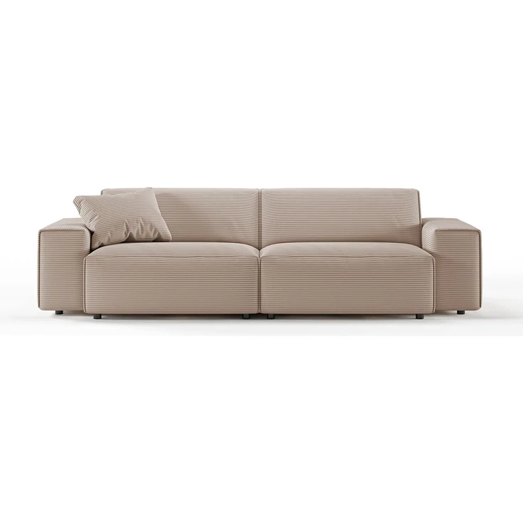 KAWOLA Sofa RANI 3-Sitzer Cord taupe 71 x 101 x 256 cm – Bild 3