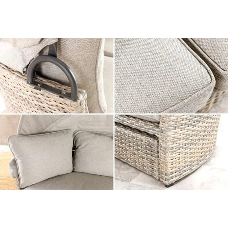 riess-ambiente Loungebett SEATTLE 195cm taupe, Einzelartikel 1 Teile, Garten · Sonneninsel · Outdoor · drehbar – Bild 6