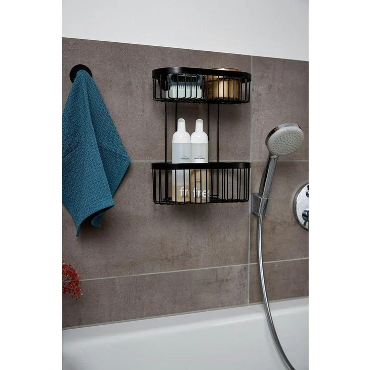 WENKO Wandregal 2 Etagen Classic Plus, schwarz – Bild 6