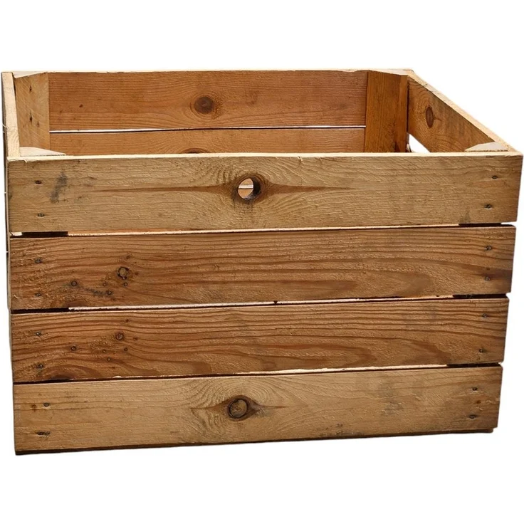 Obstkiste Holzkiste 50 x 40 x 30cm Vintage Natur massiv und robust – Bild 3