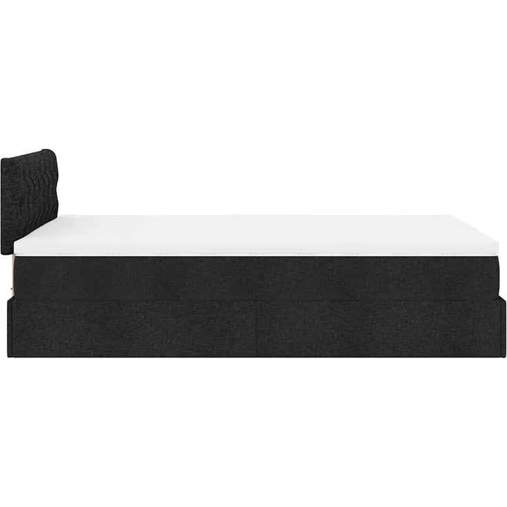 vidaXL Ottoman-Bett mit Matratze & LEDs Schwarz 120x200 cm Stoff 3312383 – Bild 10