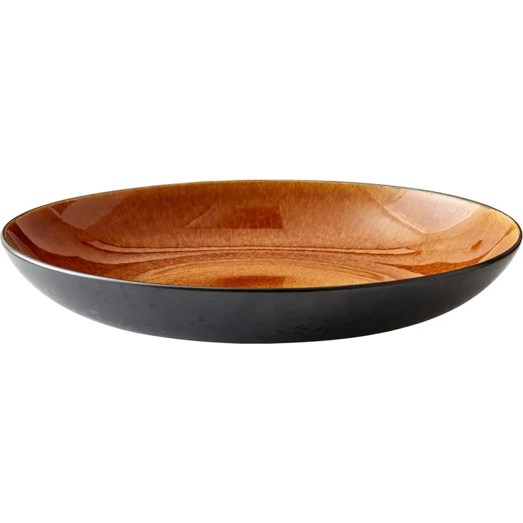 Bitz Servierplatte schwarz / bernstein 40 cm
