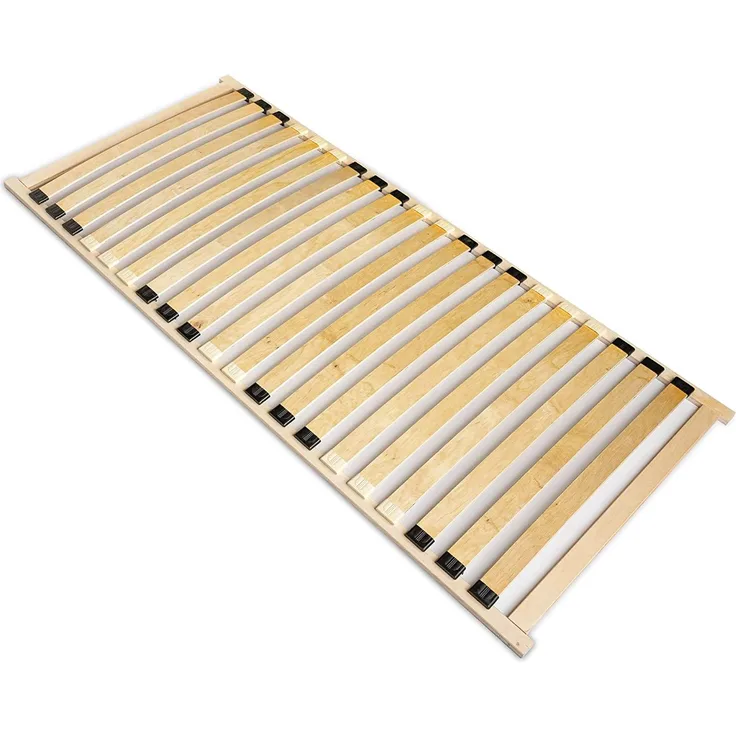 Lattenrost Basic-Frame 70x200 cm für Bett I Hochwertiger Bettgestell 20 Gebogene Birken I Lattenroste Holzlatten Klappbar Bestimmt für Feder- sowie Schaummatratzen. (Single, 70x200)