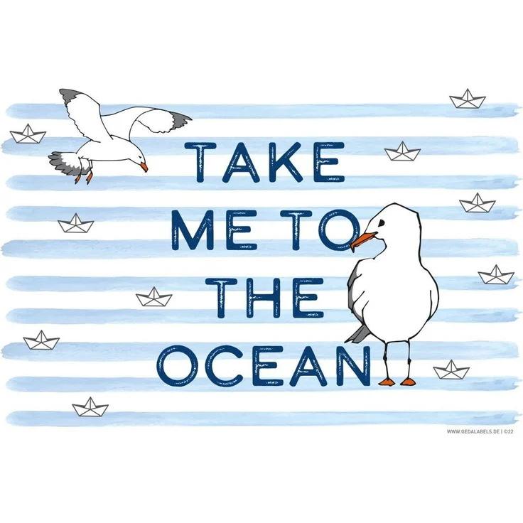 Geda Labels GmbH Coffee-to-go-Becher Take me to the ocean, 1-tlg, PP, Blau, 400 ml, doppelwandig, auslaufsicher – Bild 4