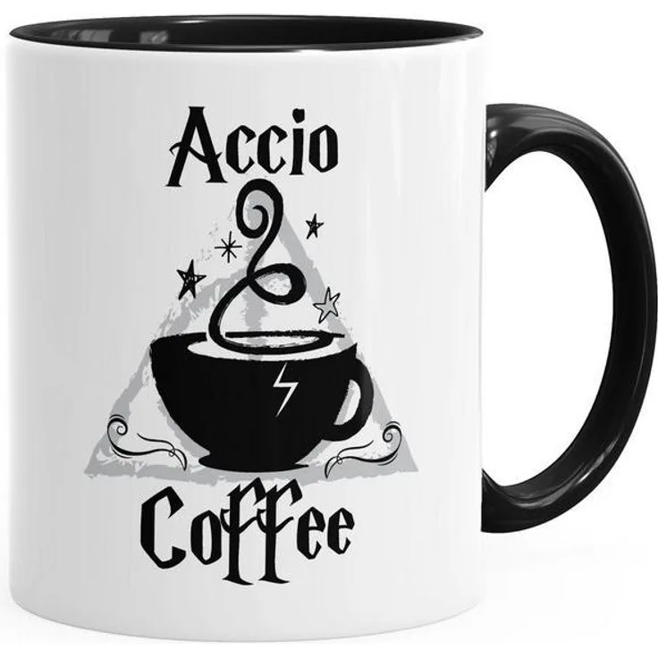 MoonWorks Tasse ''Kaffee-Tasse Spruch Accio Coffee Teetasse Keramiktasse MoonWorks''