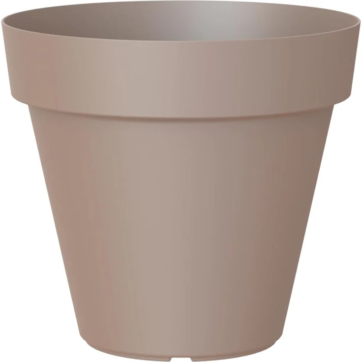 Artevasi Capri-Topf, Runder Plastiktopf, 35cm, Farbe: Taupe