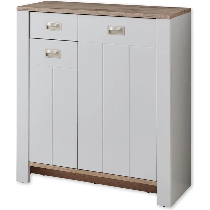 Dijon Schuhschrank in Ashgrey, Viking Oak Optik - Modernes Schuhregal mit viel Stauraum für Ihre Schuhe - 98 x 105 x 38 cm (B/H/T)